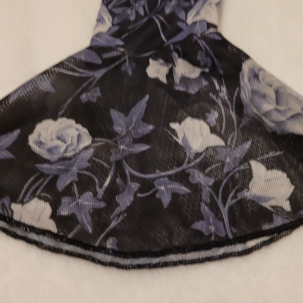 Dolls Kill Widow Floral Mesh Fairy Dress - Picture 3 of 4